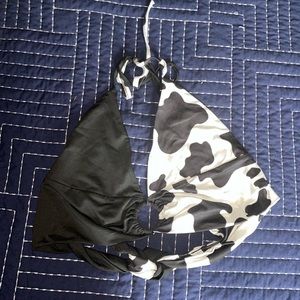 Shein Cow Print Halter Top